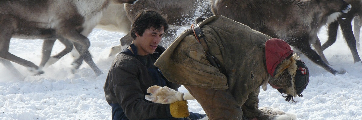 two people working